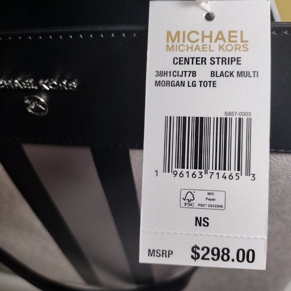 Michael Kors Handbag Elegant Black and White Purse - Picture 4 of 4